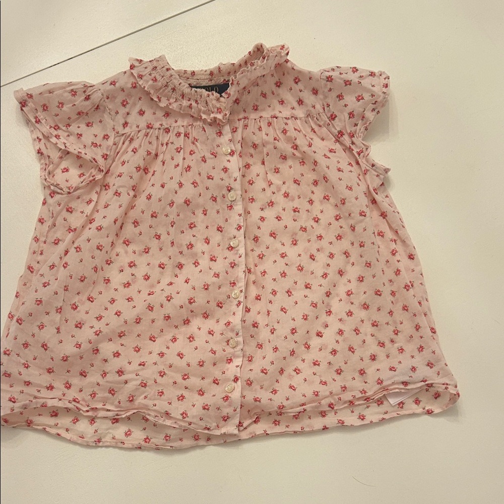 Polo by Ralph Lauren Kids Blouse with Pink Floral Pattern